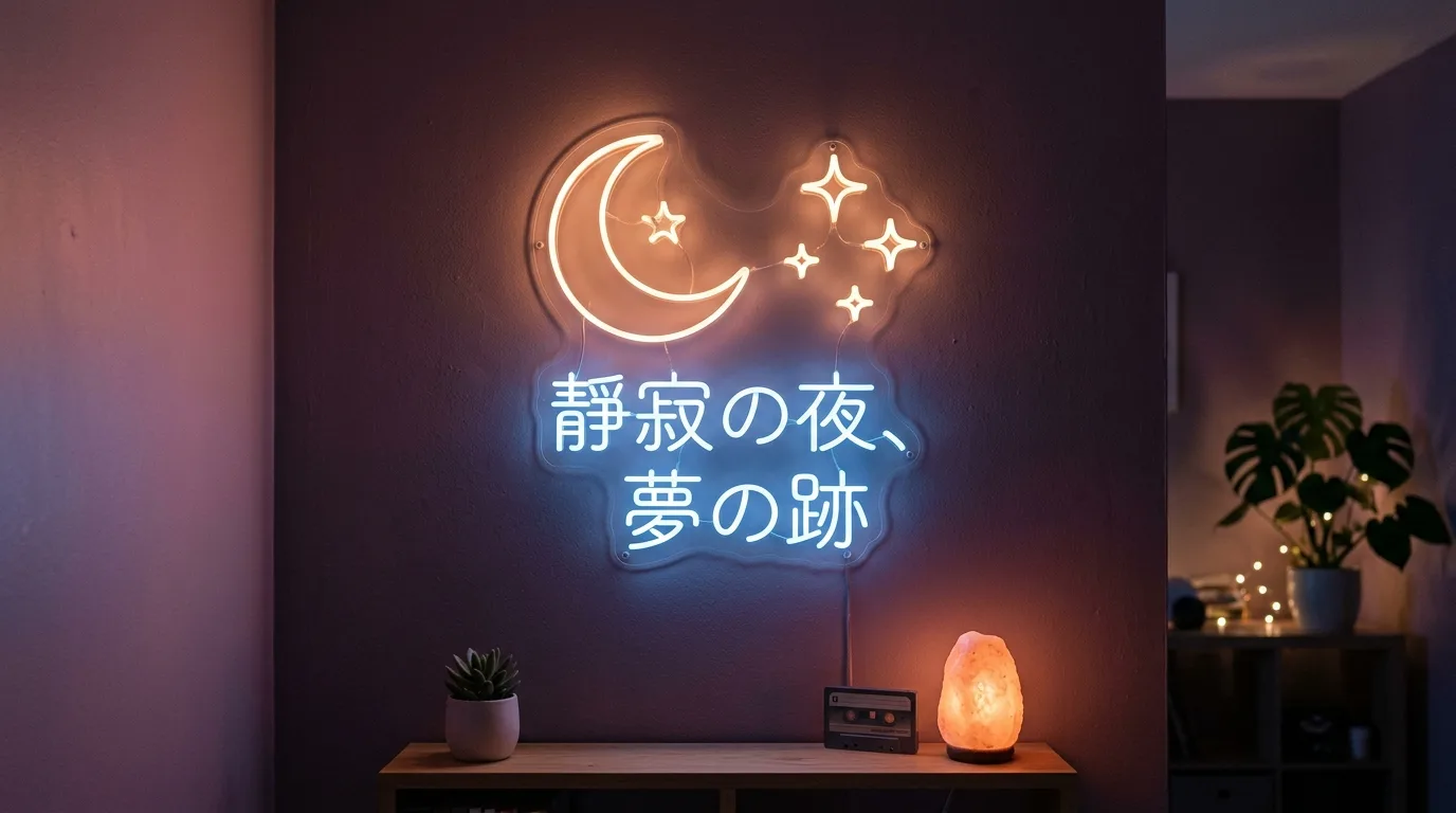 Aesthetic Japanese Neon Art Piece
