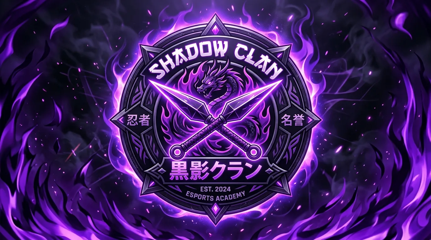 Anime Ninja Clan Crest Shield with Crossed Kunai and Flames
