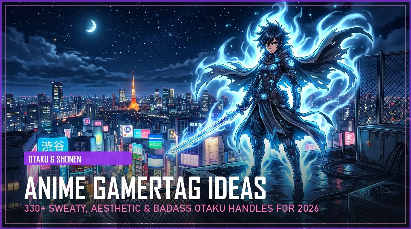 330+ Anime Gamertag Ideas (Sweaty, Aesthetic & Badass Otaku Handles for 2026)