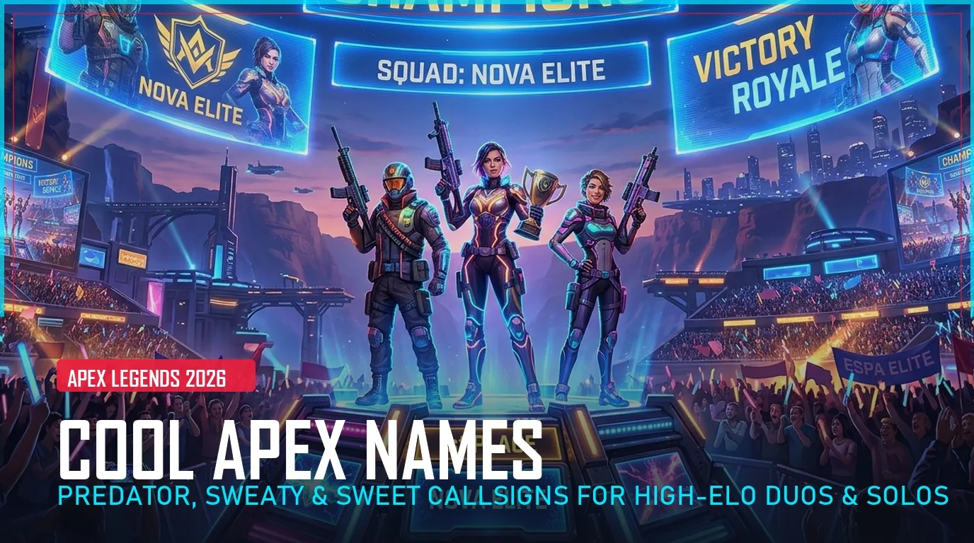 275+ Cool Apex Names (Predator, Sweaty & Badass Callsigns for 2026)