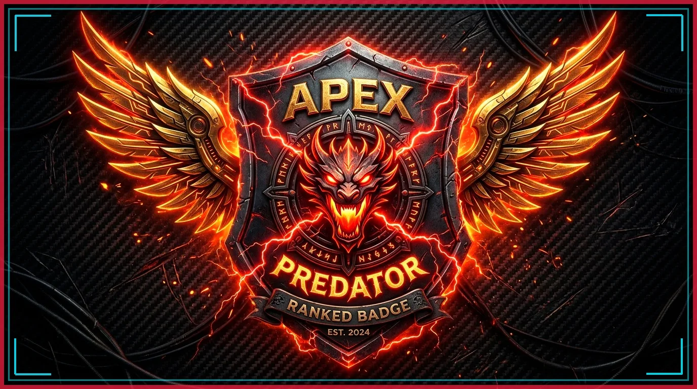 Futuristic Apex Legends Predator Crest Shield Badge