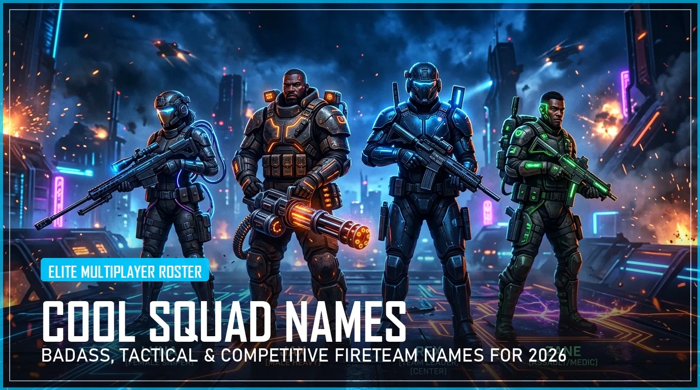 280+ Cool Squad Names (Badass, Tactical & Multiplayer Fireteams for 2026)