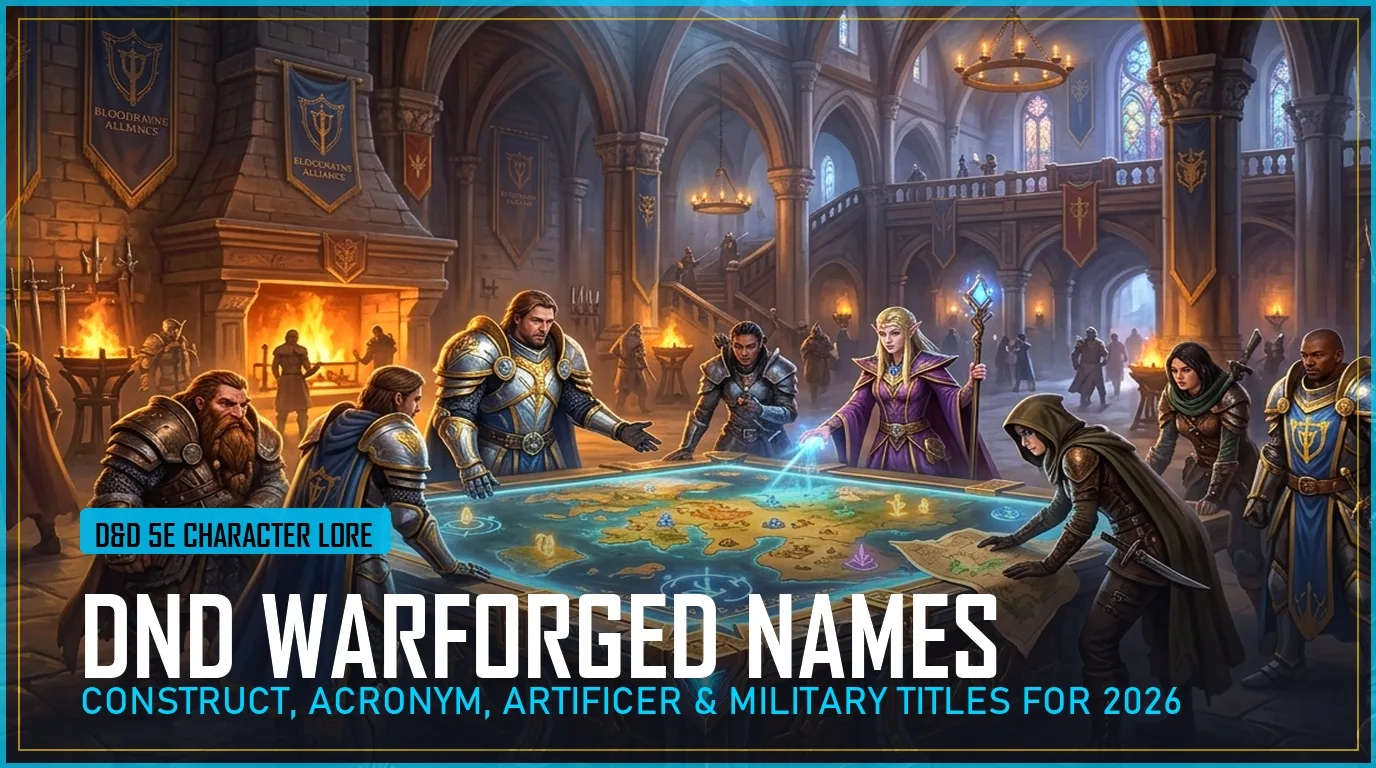 290+ DND Warforged Names (Acronyms, Artificer & Construct Lore for 2026)