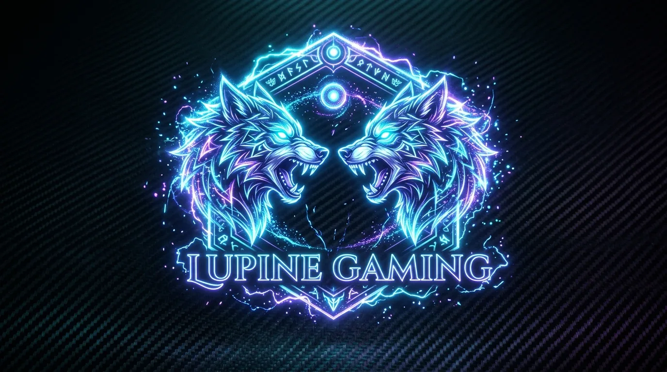 Duo Gamertags Lupine Gaming Crest with Twin Wolves