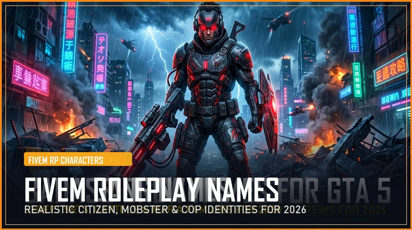 290+ FiveM Roleplay Names (Realistic Citizen, Criminal & Cop RP Identities for 2026)