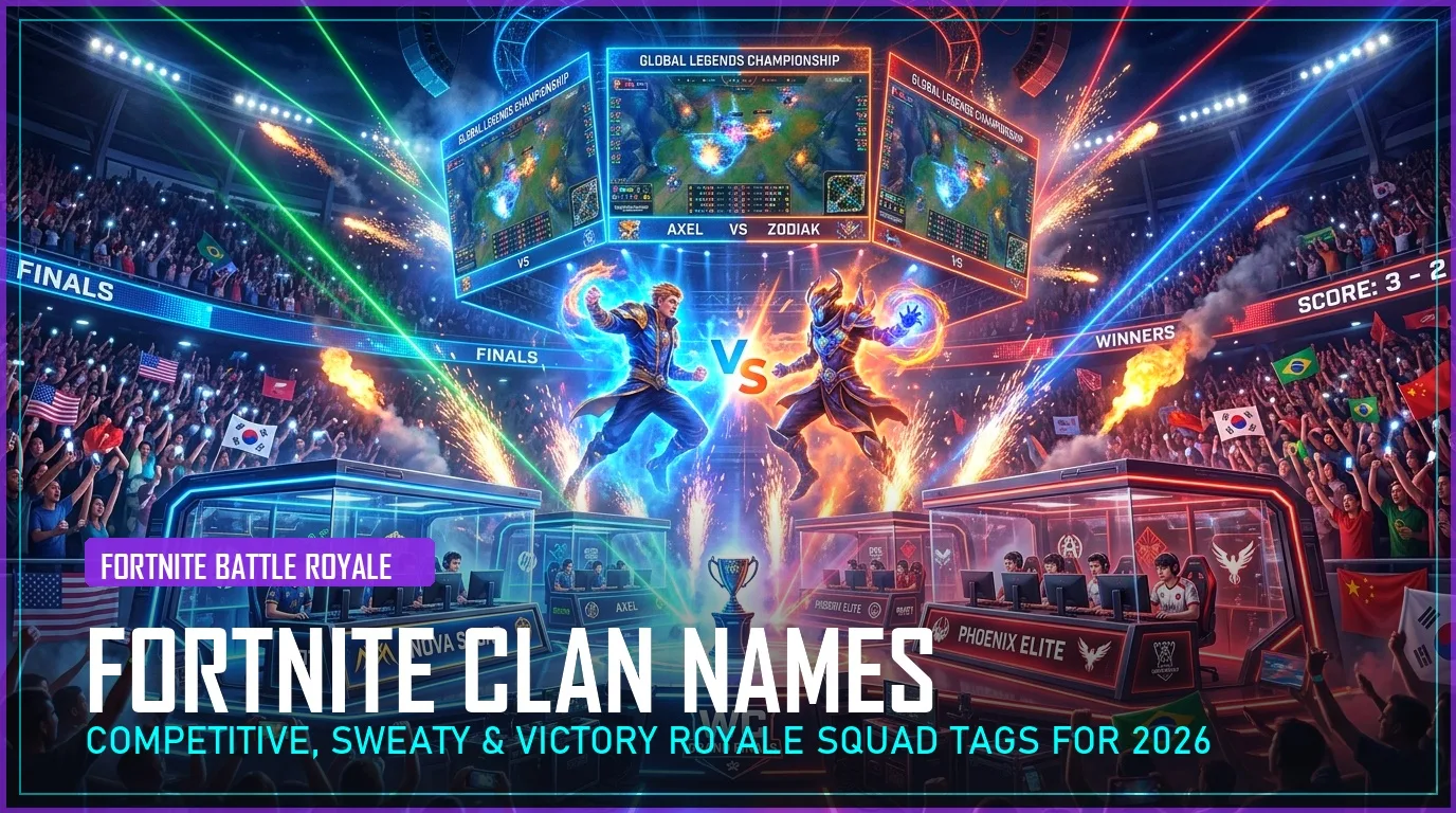 330+ Fortnite Clan Names (Sweaty, Competitive & Victory Royale Tags for 2026)