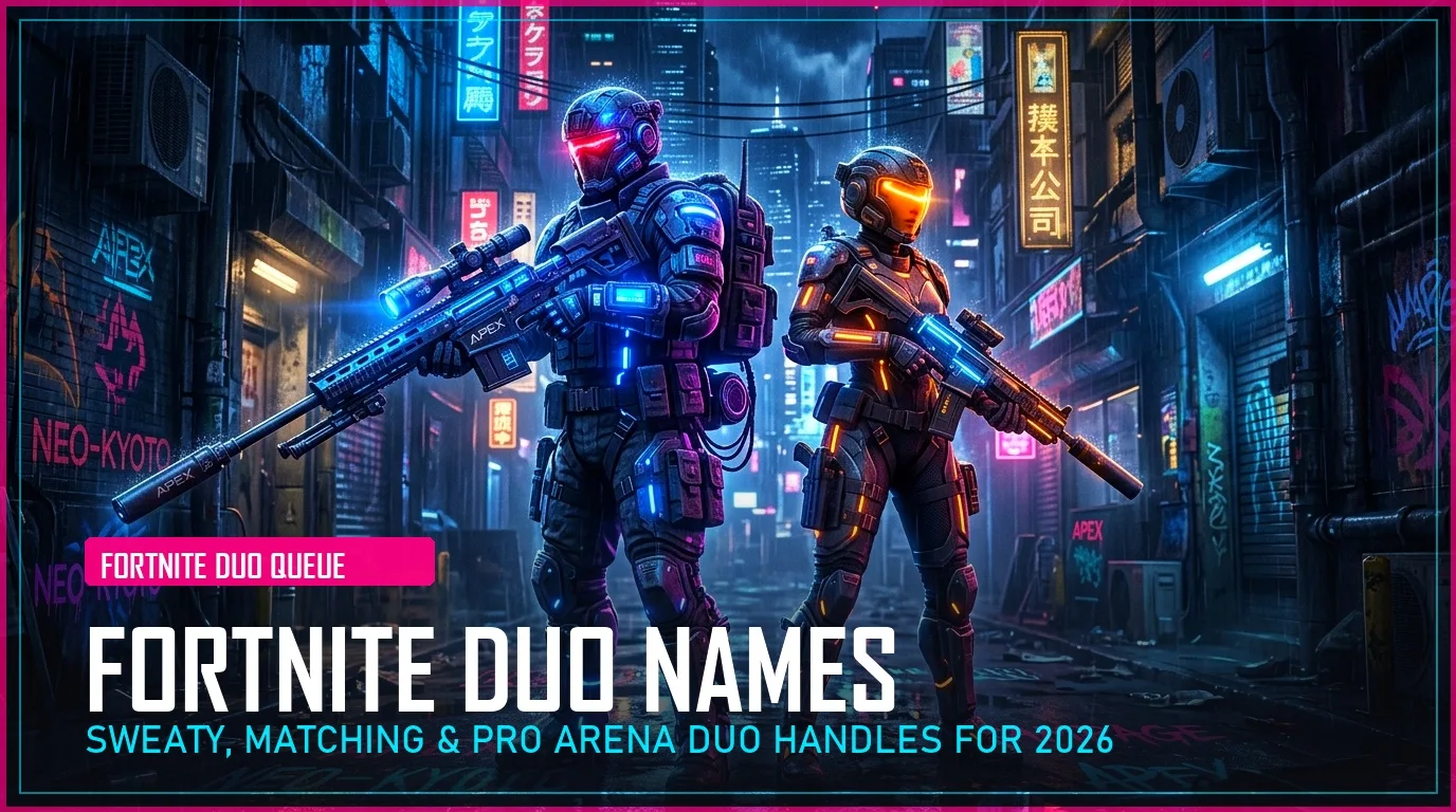 350+ Fortnite Duo Names (Matching, Sweaty & Pro Arena Pair Tags for 2026)