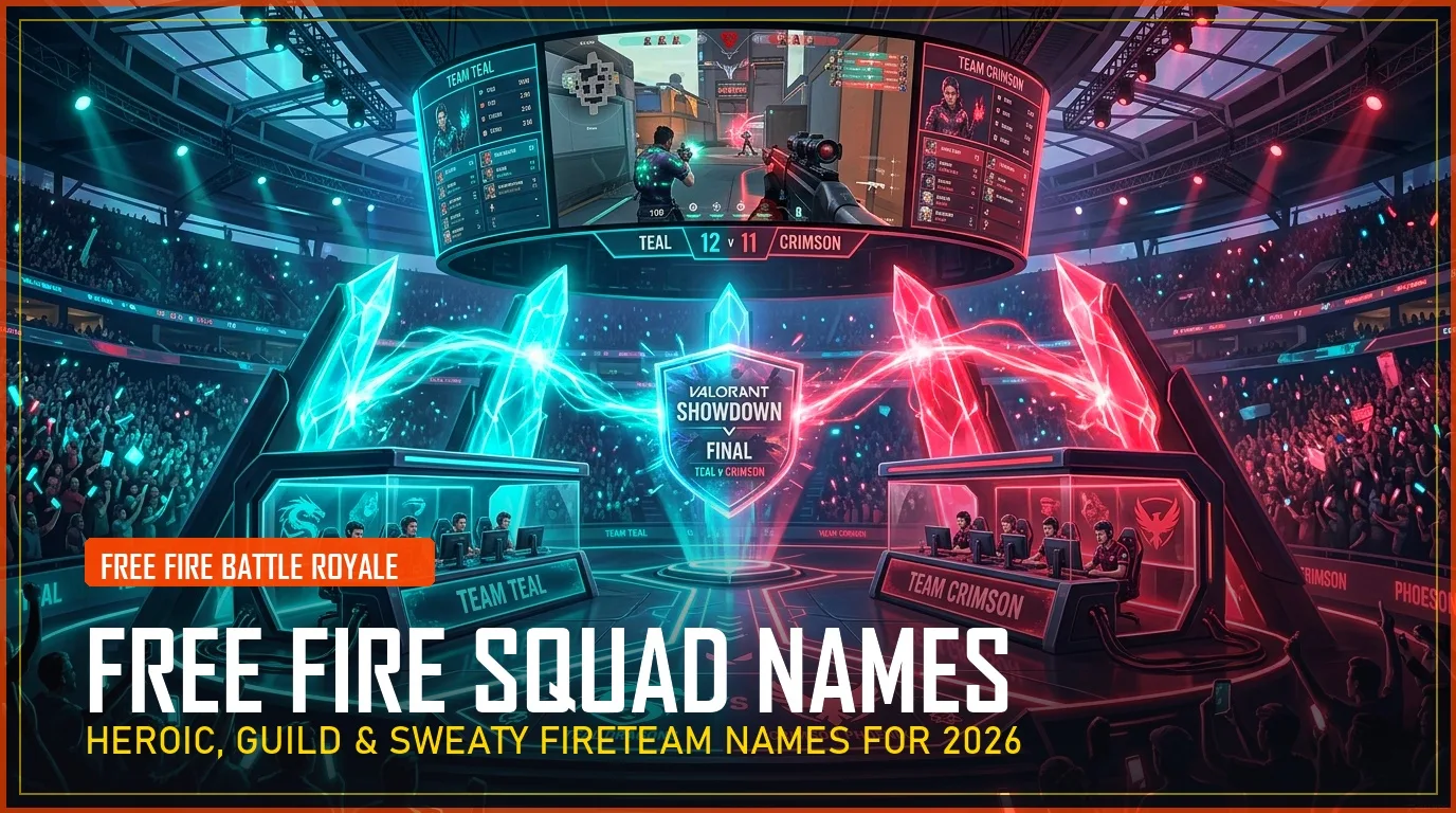 310+ Free Fire Squad Names (Heroic, Guild & Sweaty Names for 2026)