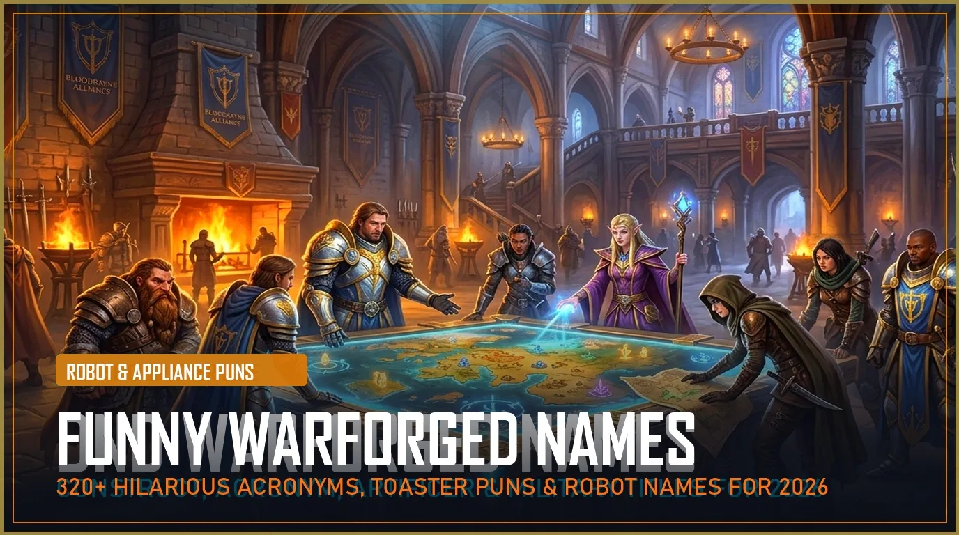 320+ Funny Warforged Names (Hilarious Acronyms, Household Appliance & Robot Puns for 2026)