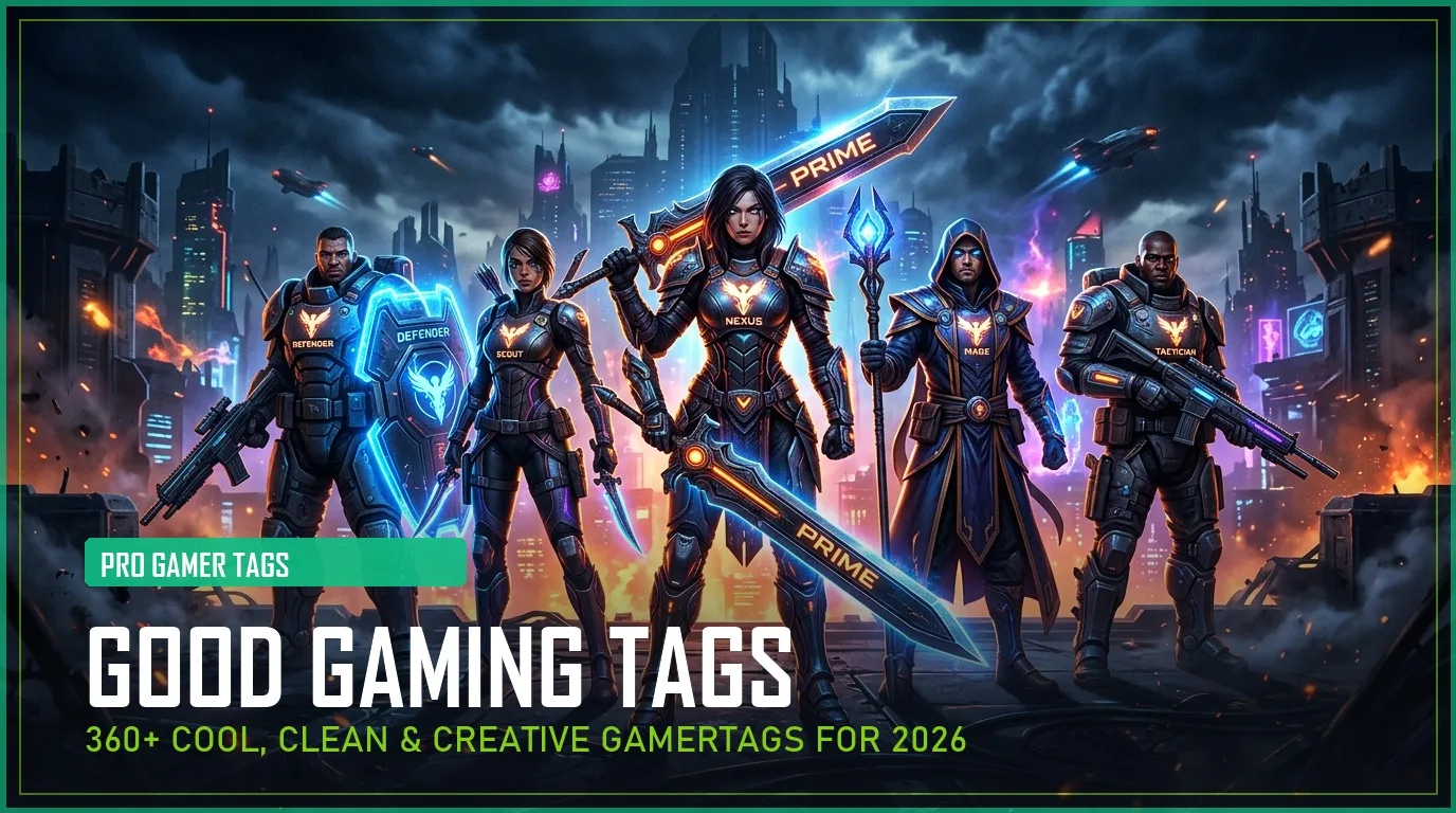 360+ Good Gaming Tags (Cool, Clean & Creative Gamertags for 2026)