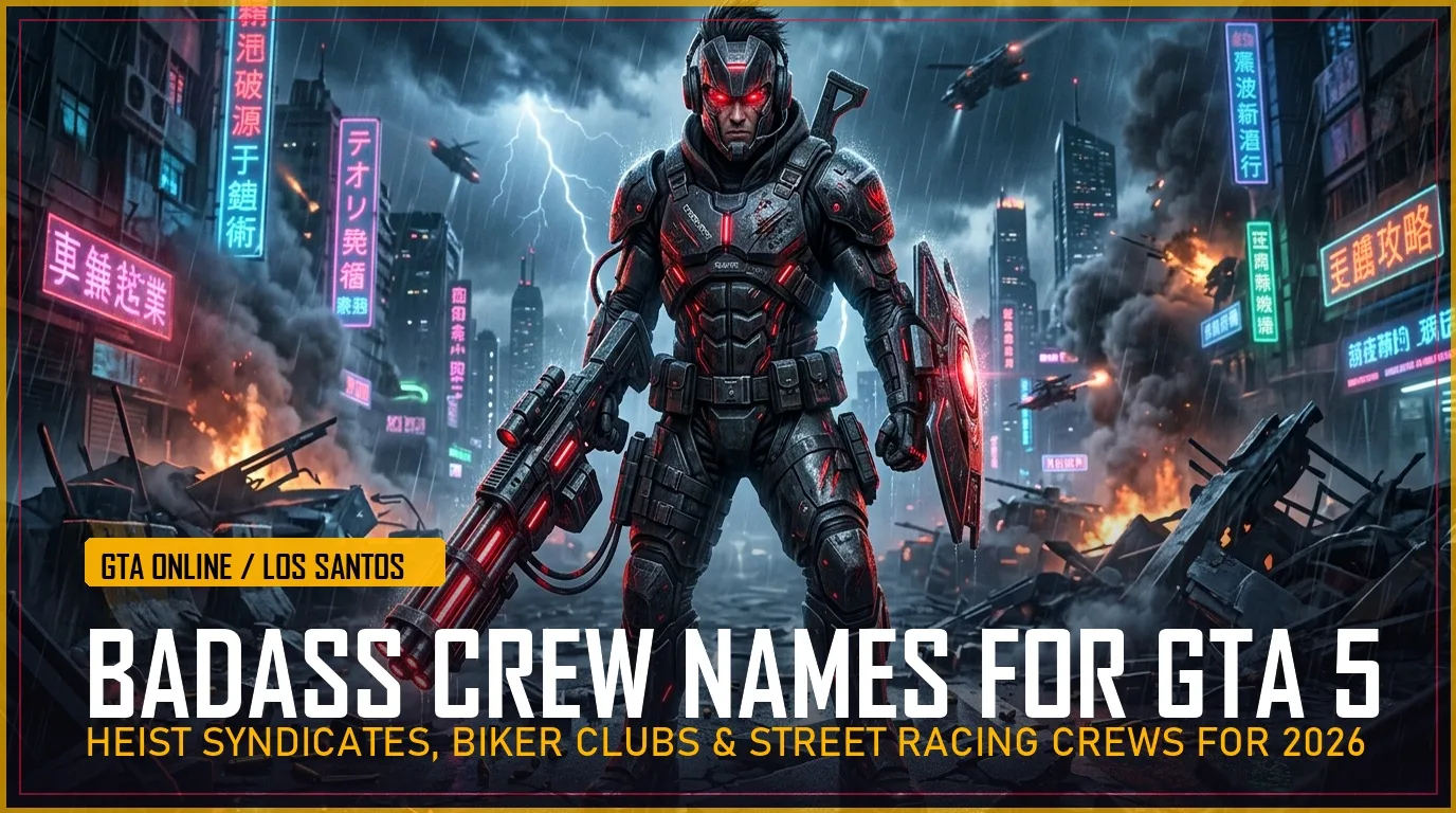 340+ Badass Crew Names for GTA 5 (Heist Syndicates, MCs & Mob Clans for 2026)
