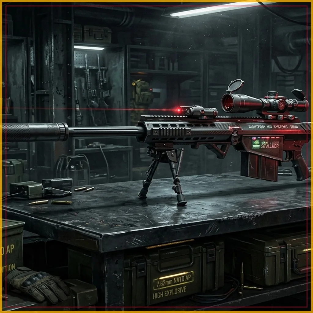 Badass GTA 5 Heist Armory Workbench with Sniper Rifle and Ammo Crates