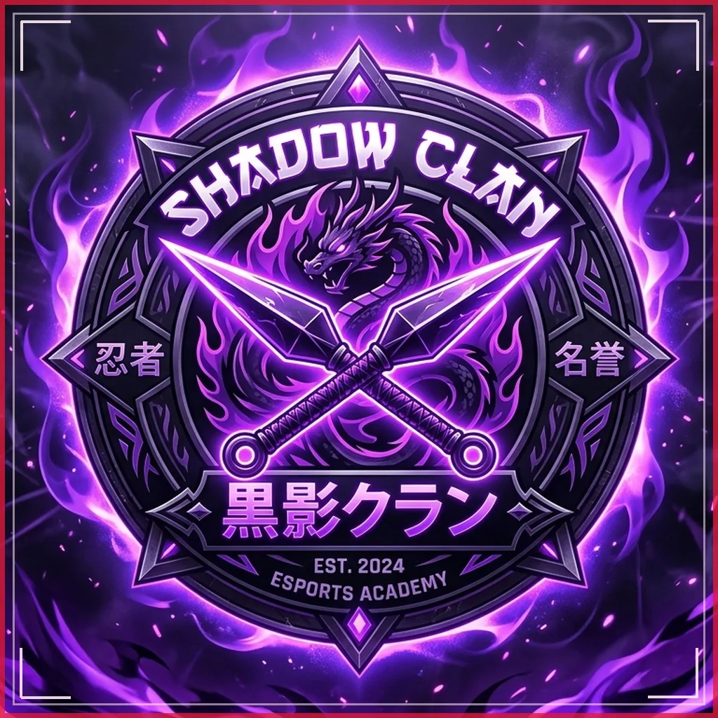 Japanese Squad Names Shinobi Samurai Crimson Shield Crest Badge