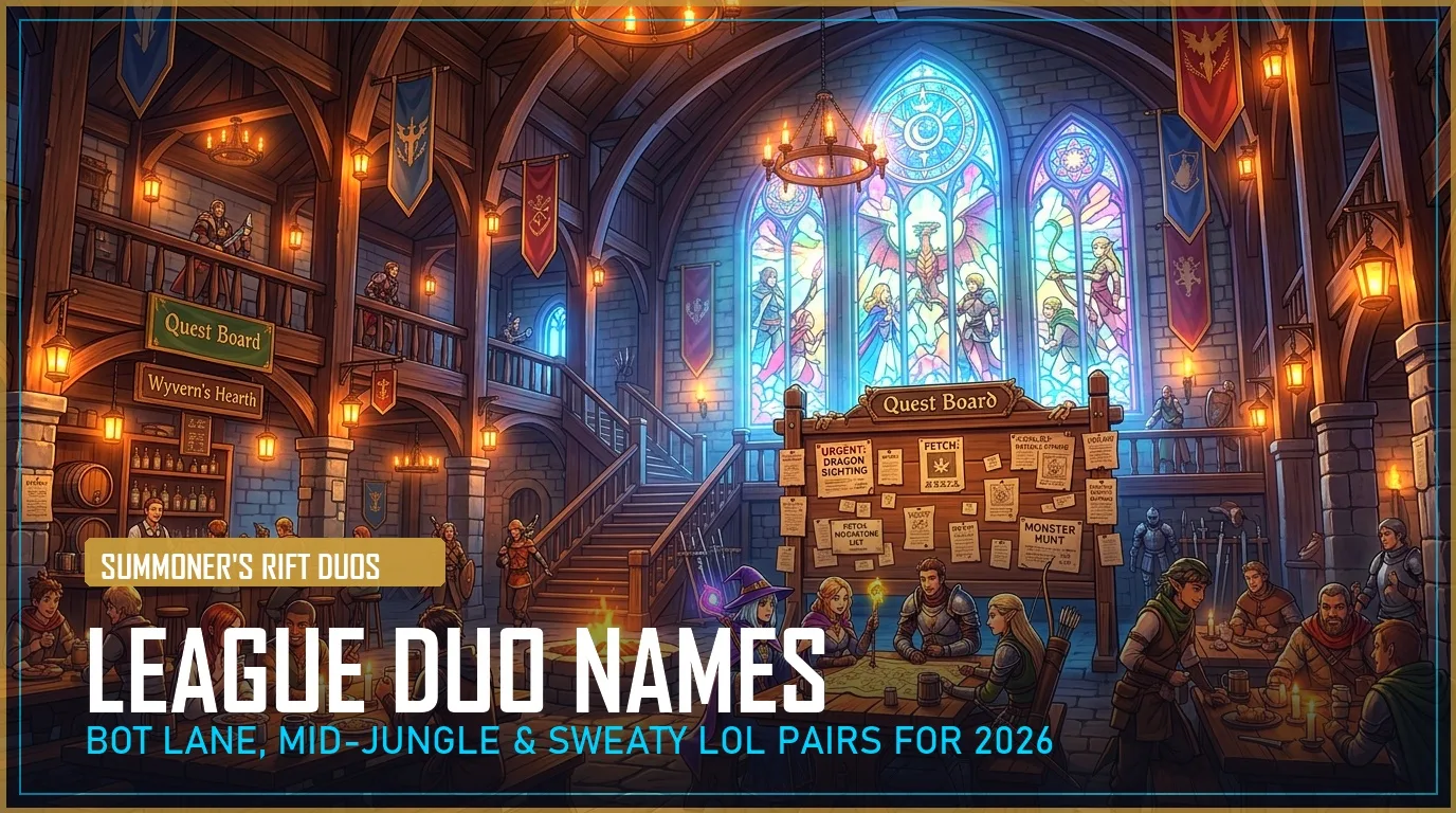 270+ League Duo Names (Matching Bot Lane, Mid-Jungle & Sweaty LoL Pairs for 2026)