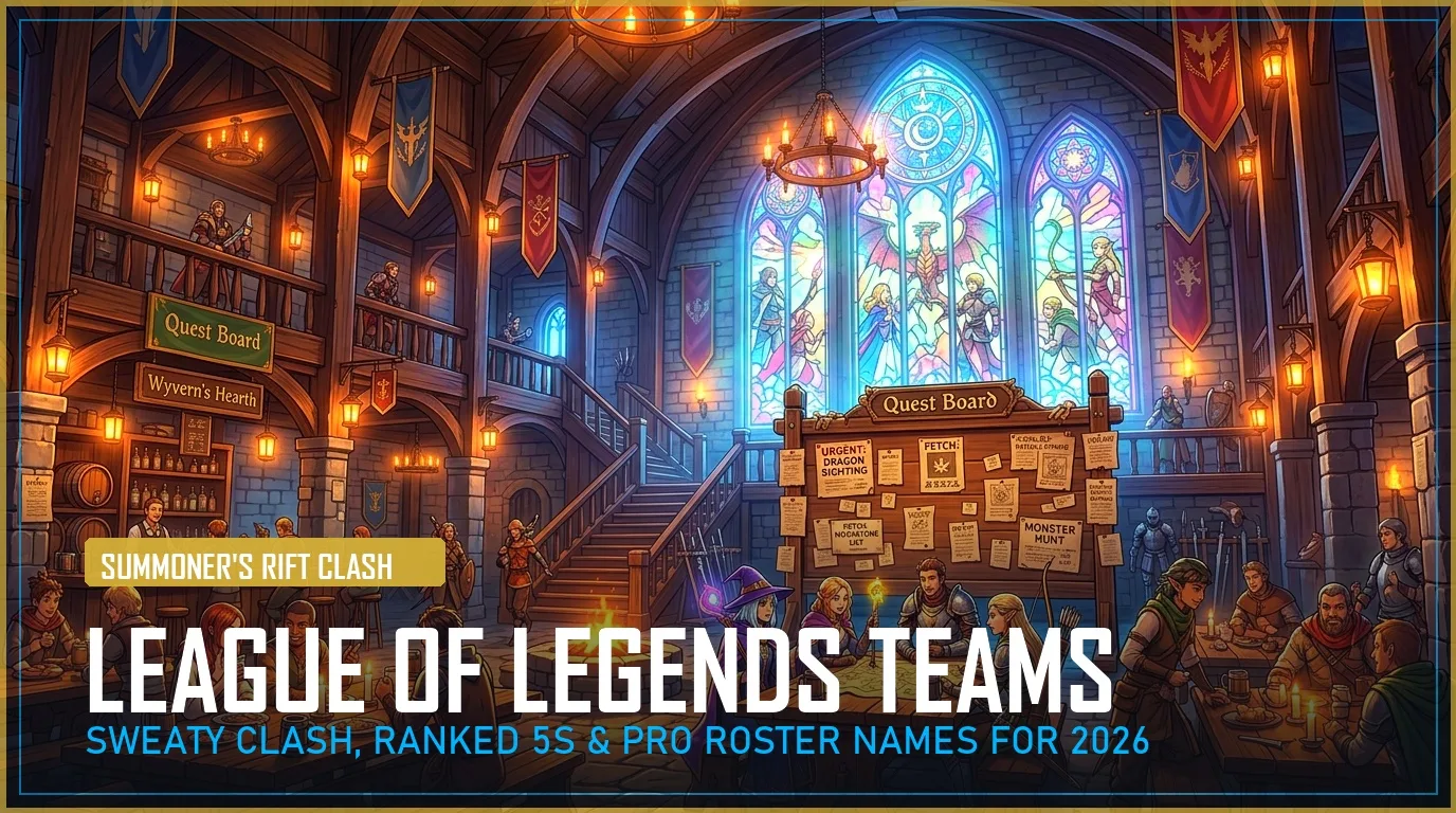 320+ League of Legends Team Names (Sweaty Clash, Ranked 5s & Pro Rosters for 2026)
