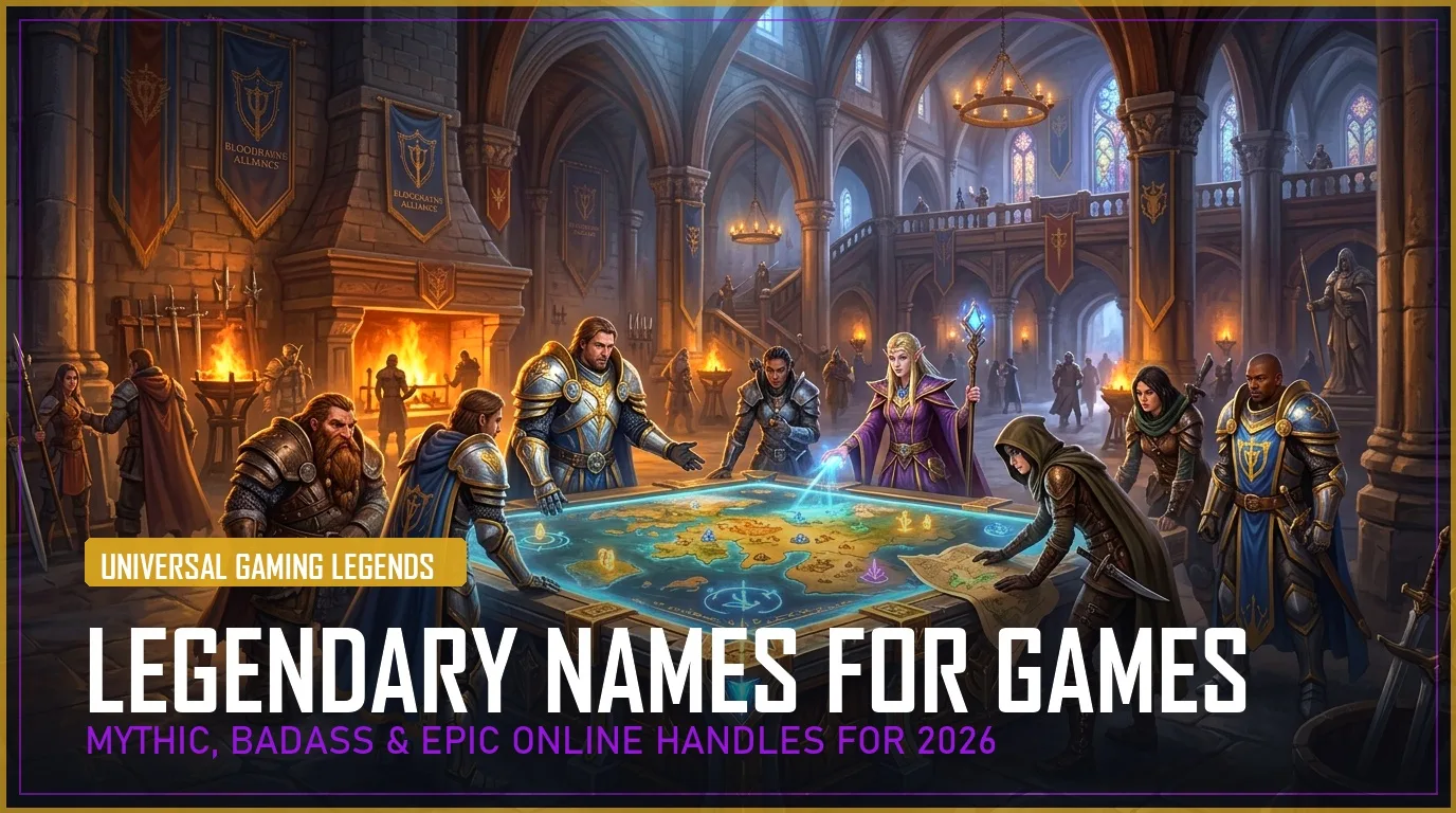 290+ Legendary Names for Games (Mythic, Badass & Epic Online Handles for 2026)