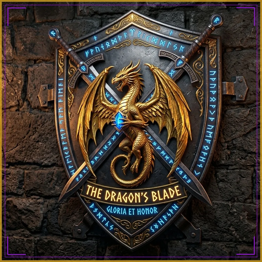 Legendary Names for Games Mythic Badass Epic Gaming Shield Badge