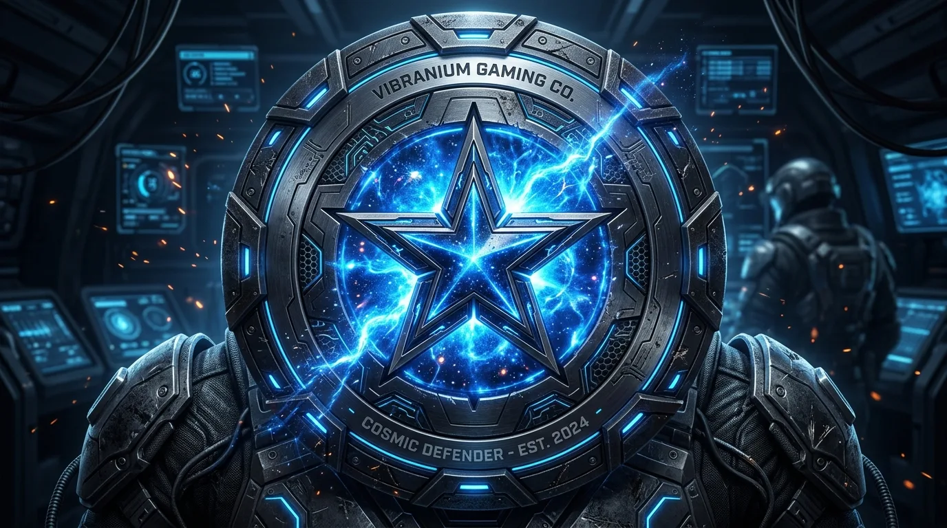 Marvel Cosmic Vibranium Shield Crest Badge