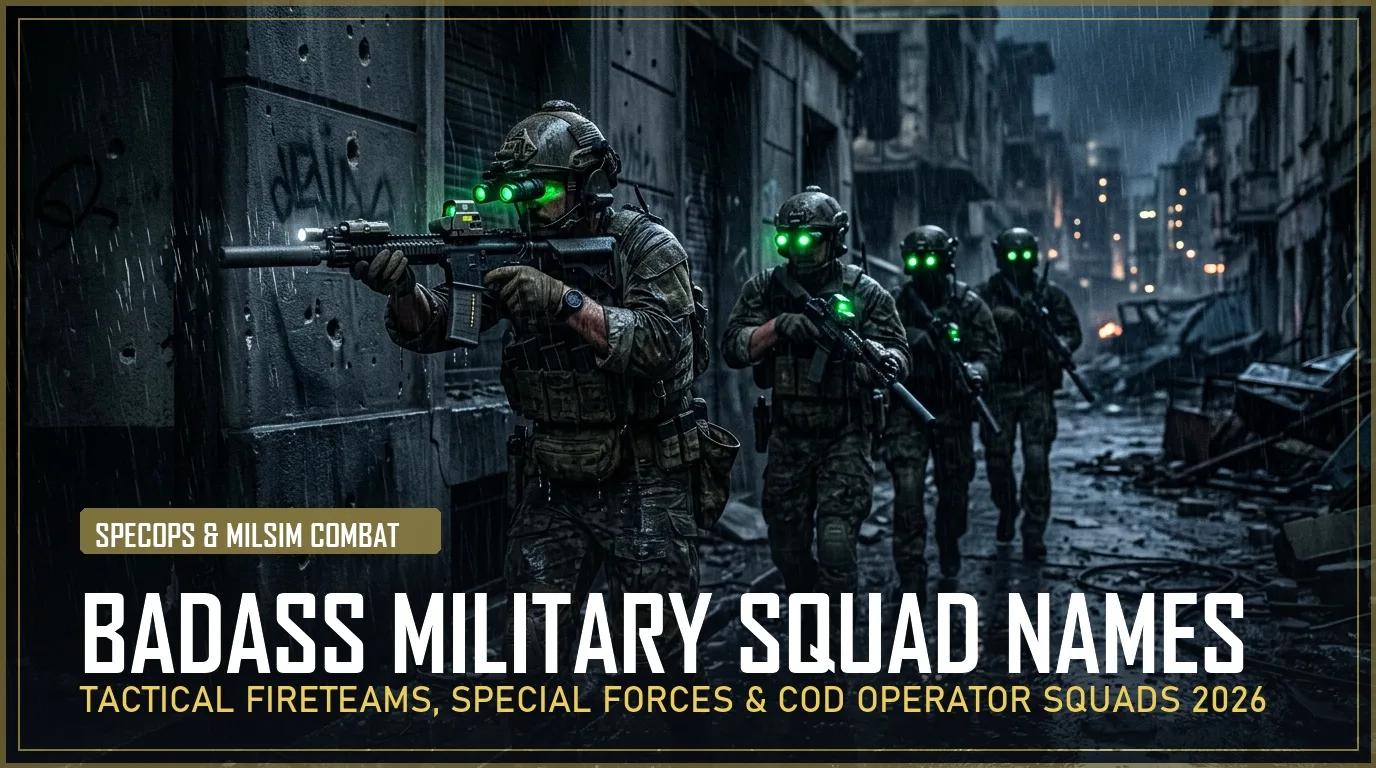 340+ Badass Military Squad Names (Tactical Milsim, SpecOps & Call of Duty Fireteams for 2026)