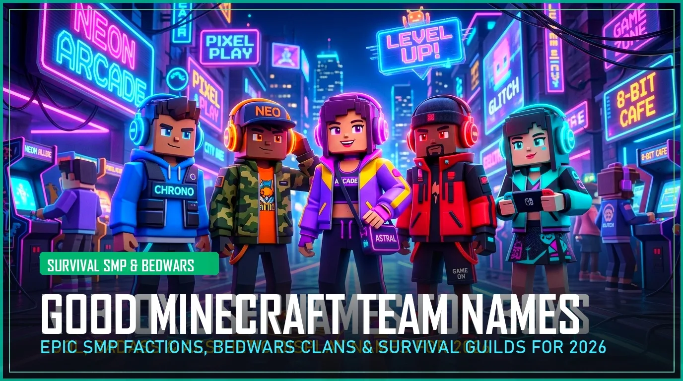 290+ Good Minecraft Team Names (Survival Factions, SMP Clans & Bedwars Guilds for 2026)