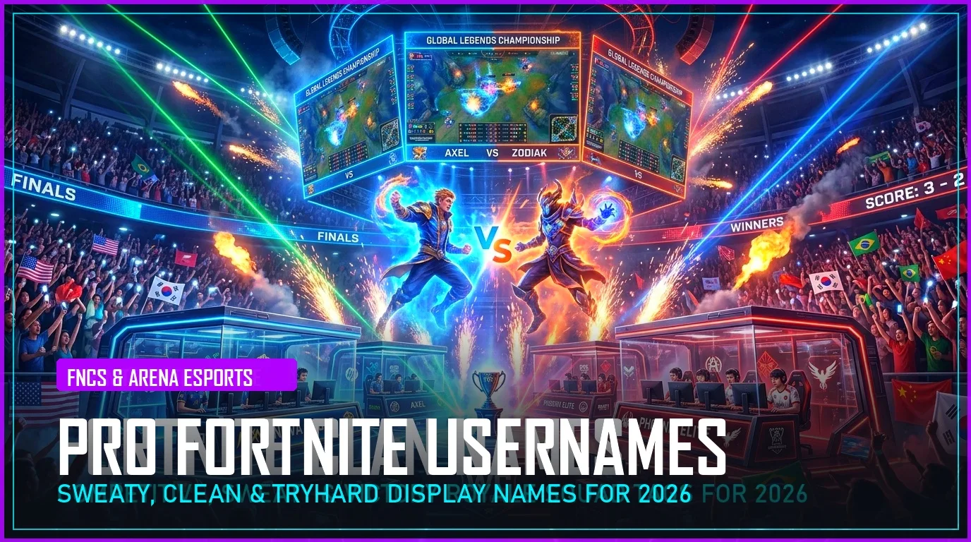 280+ Pro Fortnite Usernames (Sweaty, Clean & Tryhard Display Names for 2026)