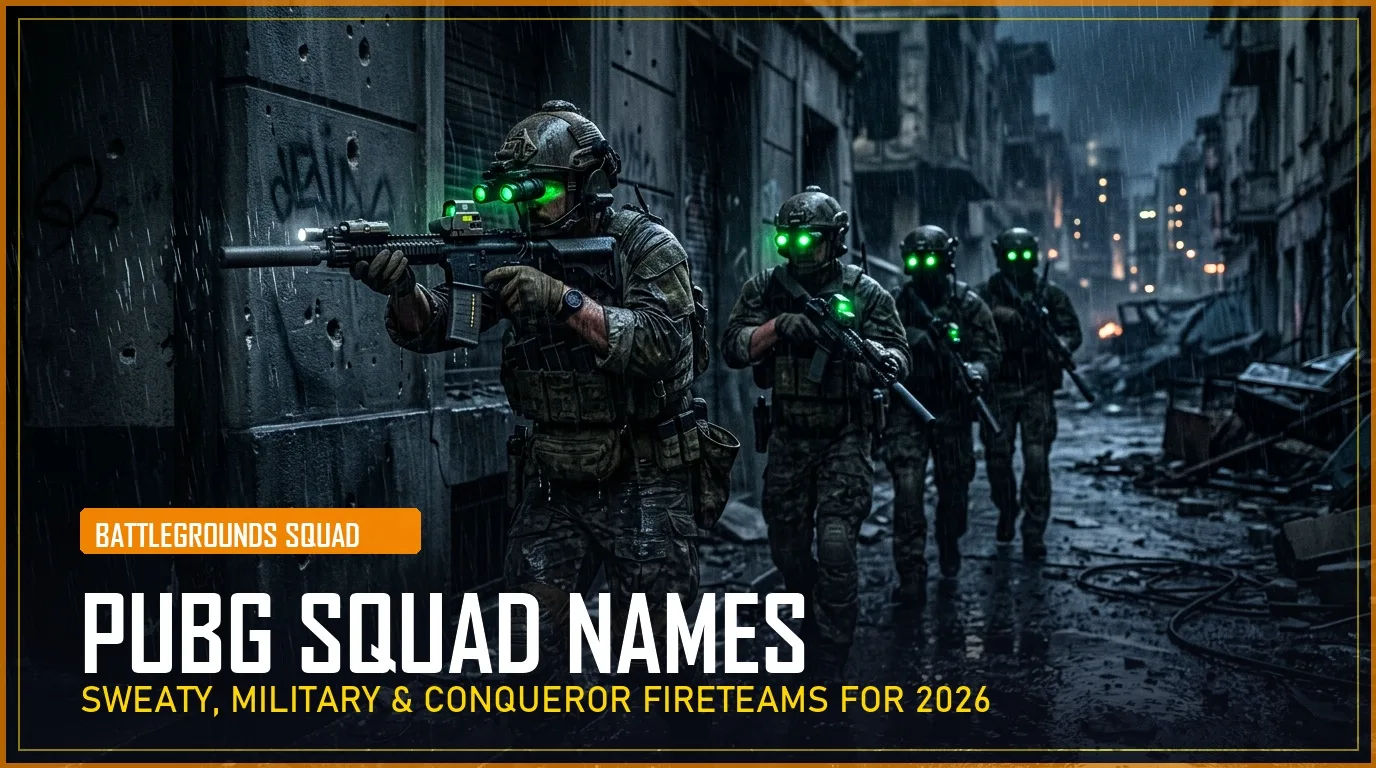 290+ PUBG Squad Names (Sweaty, Military & Conqueror Fireteams for 2026)