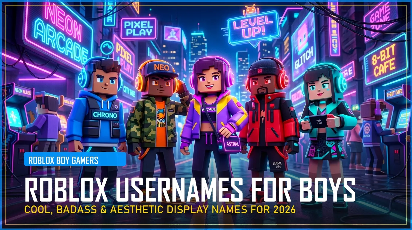 290+ Roblox Usernames for Boys (Cool, Badass & Aesthetic Display Names for 2026)
