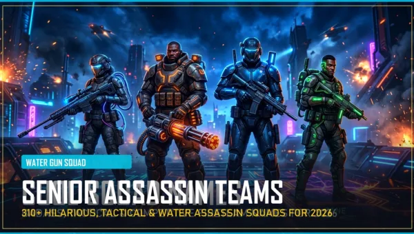 310+ Senior Assassin Team Names (Funny, Badass & Tactical Water Gun Squads for 2026)