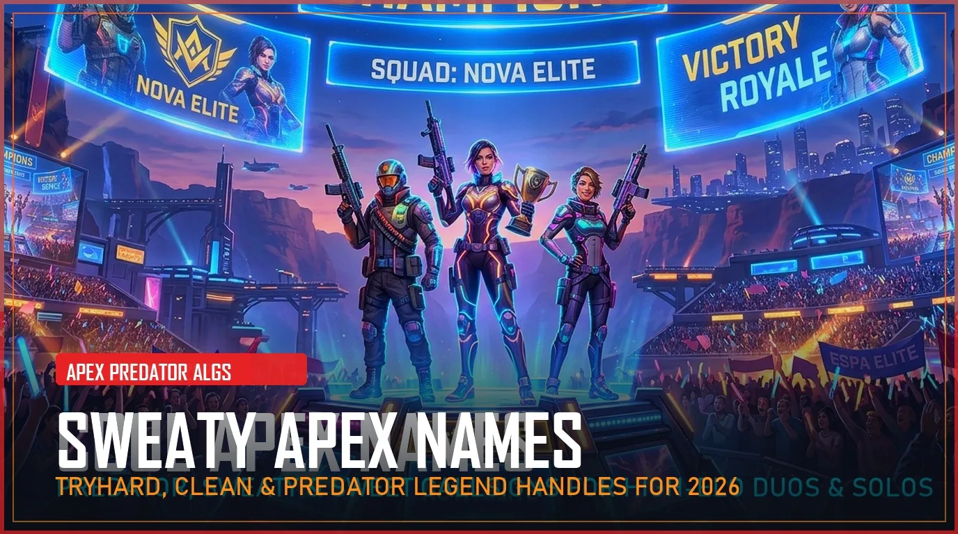 310+ Sweaty Apex Names (Predator, Clean & Tryhard Legend Handles for 2026)
