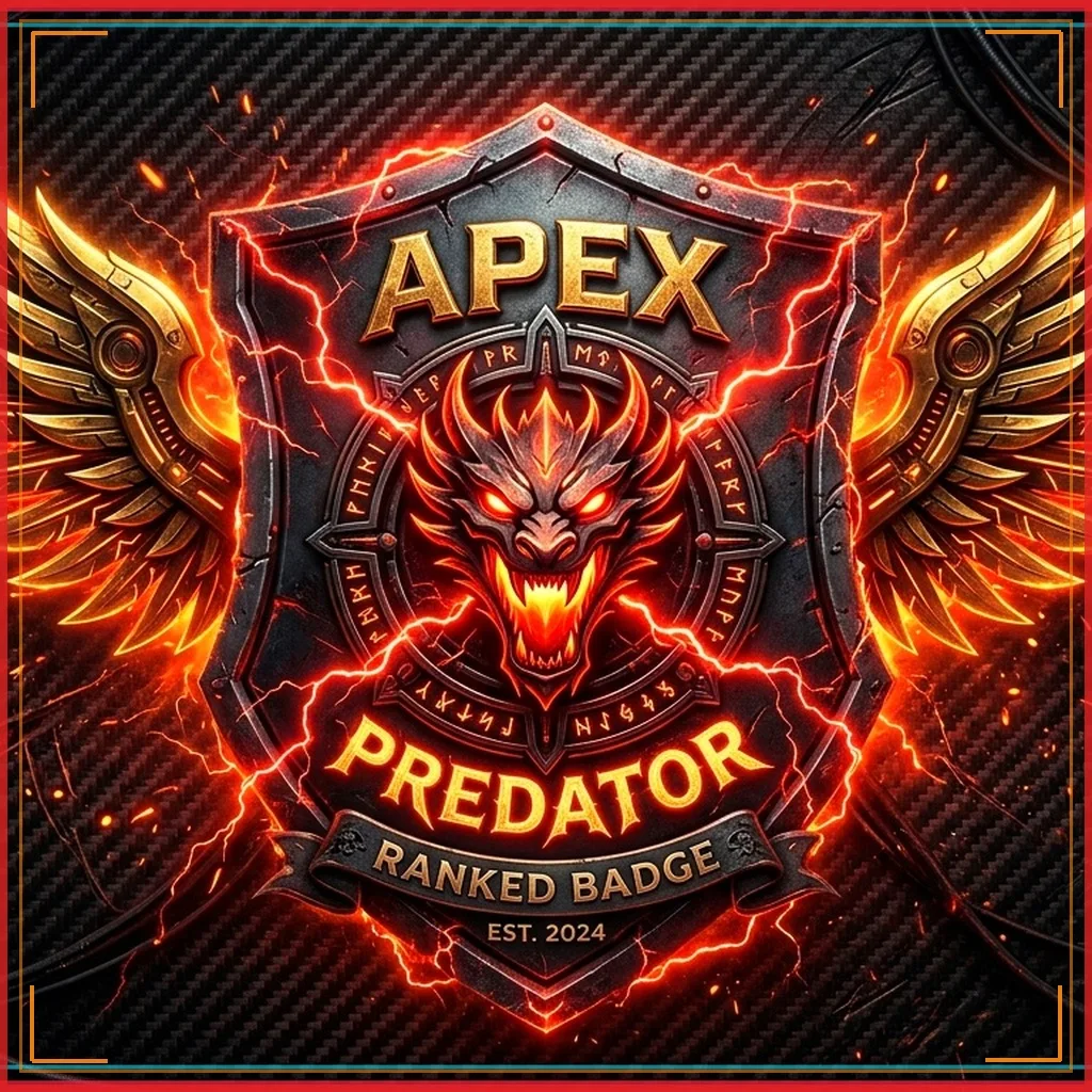 Sweaty Apex Names Apex Predator ALGS Shield Crest Badge
