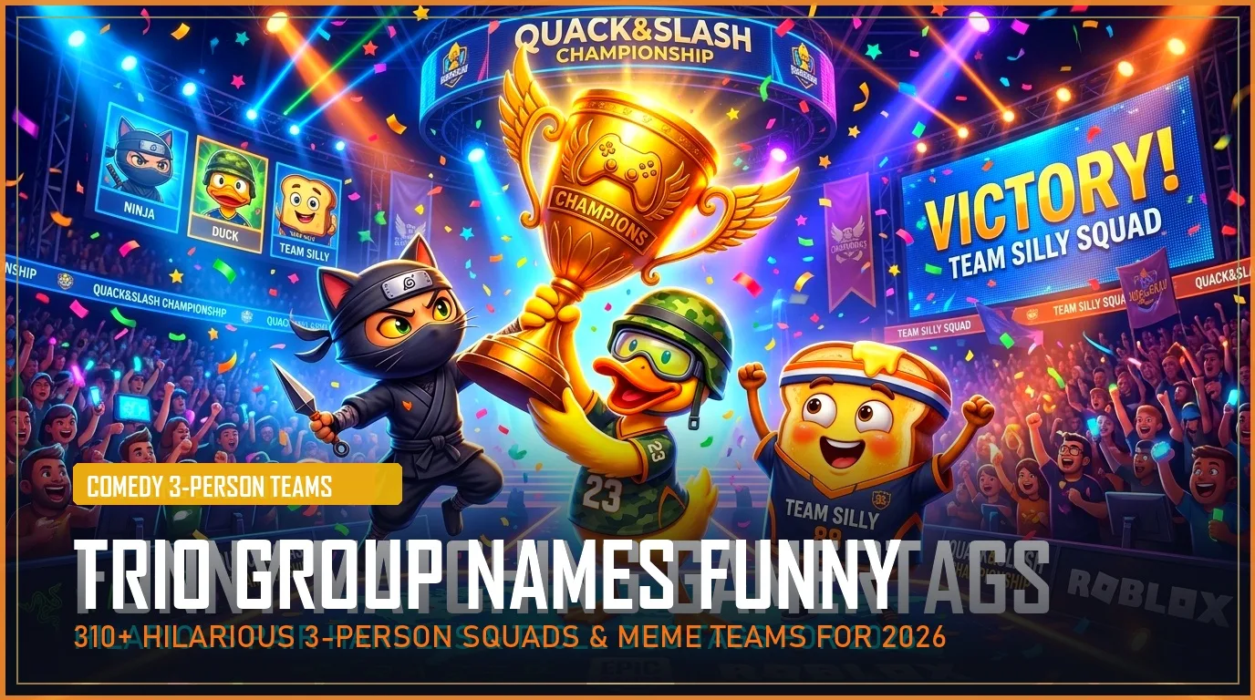 310+ Trio Group Names Funny (Hilarious 3-Person Squads & Team Names for 2026)
