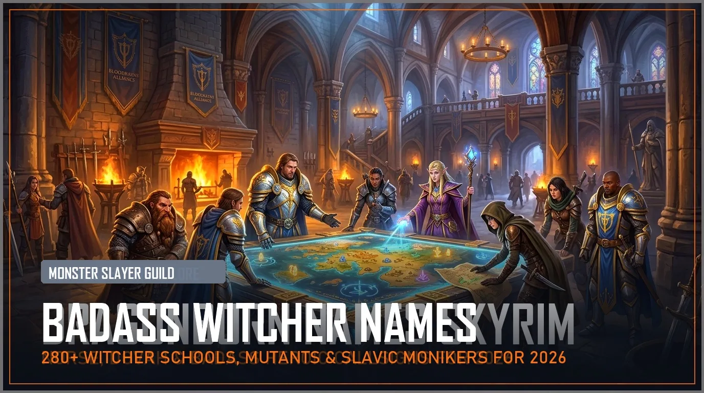 280+ Witcher Names (Schools, Monster Slayers & Slavic Dark Fantasy for 2026)